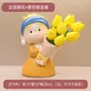 Ramo de tulipanes, decoración de mesa de resina, regalo para el Día del Maestro, arreglo floral para vinoteca, maceta de suculentas para mamá