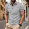 Moda Masculina Casual Transfronteriza Temu Estampado 3D Manga Corta Botones Polo Verano Nueva Fuente Fábrica Mayorista