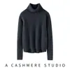 Nuevo Suéter de Punto de Cachemir Grueso de Estilo Coreano para Mujer, Cuello Alto, Hilo Floral, Holgado, Casual, Otoño/Invierno 2026
