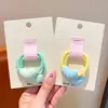 Elástico de Cabelo Infantil de Bolinhas e Coração, Corda de Cabelo de Alta Elasticidade para Meninas, Acessório de Cabelo para Bebê, Elástico de Cabelo para Menininha para Trançar