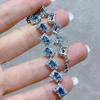 2023 Invierno nuevo Plata S925 chapado en platino incrustado Londres azul pulsera JB7281-11 3 * 5 mm * 15