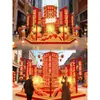 Decorações de Pavilhão Estilo Tradicional para o Festival da Primavera e Ano Novo, Adereços Decorativos de Iluminação Comercial e Dispositivos de Iluminação