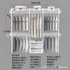 Armario metálico modular 1.1-2.5 m de ancho perchero abierto apartamento pequeño perchas dormitorio columna AA almacenamiento