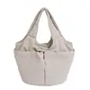 Bolsa de Mão Cesta de Legumes Feminina 2025 Nova Moda Lona de Nylon Mais Fácil de Combinar Bolsa Casual para o Dia a Dia Pequena Bolsa Tote