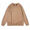 Moletom Suave e Confortável Estilo Americano em Camurça para Homens, Outono Pesado Tamanho Grande Modelo Novo Sem Capuz, Blusa Masculina de Manga Longa