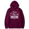 Jaqueta Europeia e Americana Feminina Outono/Inverno Transfronteiriça Moletom de Comércio Exterior Estampa de Letras 'Baseball Mom' Suéter Casual com Capuz