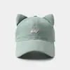 Gorra de Nuevo Estilo con Orejas de Gato, Gorra de Béisbol para Mujer, Bordado Lindo de Letras, Protección Solar, Parasol, Moderna y Versátil