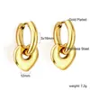 Venta Directa de Fábrica Set de Joyería con Forma de Corazón, Lujo Ligero, Pendientes, Collar, Pulsera de Acero Inoxidable Modernos y de Alta Gama