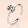 PAG &amp; MAG Anillo simple de lujo ligero de plata S925 con diseño en espiral de circonita 3A, joyería de moda coreana