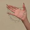 Collar con Colgante de Corazón de Gota de Agua Incrustado de Diamantes, Diseño de Cadena para Clavícula Niche Elegante de Lujo Ligero y de Moda para Mujeres