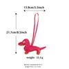 Huinming Accesorios Serie Miu Colgante para Bolso Piel Sintética Perro Salchicha Peluche Llavero de Gama Alta Pequeño Regalo Recuerdo de Fiesta