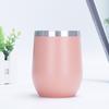 Nueva taza de cáscara de huevo de acero inoxidable creativa de doble vacío taza para vino tinto en forma de U taza de huevo portátil de plástico rociado en stock