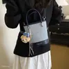 Bolso de Hombro de Mezclilla Patchwork para Mujer 2026, Versátil y Moderno, Elegante Bolso Cruzado tipo Cubo para Verano