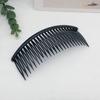 Pente Preto Grande de 12cm com 24 Dentes Simples Versátil para Franja Cabelo Quebrado Grampo de Cabelo Básico de Plástico Acessórios DIY Disco de Cabelo
