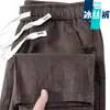 Pantalones Largos de Moda de Seda Helada para Hombre Transpirables Cintura Elástica Estilo Nuevo Verano Delgados Lisos Simples Casuales para Hombre Cáñamo