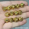 Cuentas de barril finamente elaboradas en cobre puro con incrustaciones, cuentas espaciadoras, motivos de león y danza del león, pulseras, collares y colgantes hechos a mano para DIY