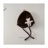 Gorro Protector de Oídos Súper Lindo con Orejas de Oso para Niños Más Gorro Protector de Oídos Interior Cálido para Niños y Niñas Gorro de Punto Pullover Venta al por Mayor