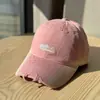 Gorra de Béisbol Bordada con Letras 2026, de Tela Suave para Mujer, Gorra Lavada Rosa de Color Degradado para Primavera y Verano que Hace que la Cara se Vea Más Pequeña