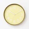 Relógio Digital Grande Silencioso de 28cm com Segundos de Varredura Pontual, Relógio de Parede com Textura de Madeira, Relógio Redondo Elegante e Simples para Casa, Relógio de Quartzo