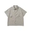Nanxia Disguise 2026 Verão Novo Estilo Bolso Tridimensional Camisa de Manga Curta Camisa de Trabalho Masculina Jaqueta Leve para Exterior Tendência