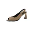 Sandalias de Cuadrado para Mujer de Verano 2025, Tacones Gruesos, Cuadros Casuales, Transpirables, Sandalias de Tacón Alto Casuales Diarias