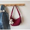 Bolso Bandolera Cruzado de Gran Capacidad de Tela Color Sólido Versátil Estilo Nuevo 2025 para Niñas
