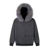 Sudadera con capucha y cuello de pelo a rayas de lana americana para hombre y mujer en otoño e invierno, nuevo estilo holgado y perezoso, cárdigan con cremallera