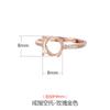 Plata de Ley 925 Estilo Coreano Anillo para Mujer Soporte Vacío Accesorios de Soporte Incrustado con Oro de 18K Montura de Anillo Anillo de Diamantes Anillo de Boda Anillo Redondo para Mujer Soporte Vacío