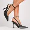 Novedades de Primavera: Elegantes Zapatos de Tacón Alto con Correas Cruzadas, Tacones Altos Puntiagudos Sexys y de Moda, Sandalias de Tacón de Aguja con Espalda Descubierta