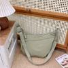 Bolsa Transversal Feminina Fashion Bolsa de Ombro Simples de Grande Capacidade Estilo Japonês Textura Simples Bolsa Dumpling para o Dia a Dia