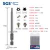 Sgs Punta Hexagonal S2 Bobina Magnética Fuerte Punta para Destornillador Eléctrico con Agujero Hexagonal Flor de Ciruelo Sólida Broca para Taladro Eléctrico de Mano