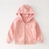 Cárdigan Deportivo Casual para Niño de Nuevo Estilo de Primavera para Niña Sudadera Abrigo Exterior de Primavera Ropa para Niños con Capucha Color Sólido Abierto