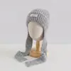 Gorro de Punto para Niños YM.CO con Lazos, Simple Retro Protector de Orejas para la Cabeza, Gorro Accesorio para Niños