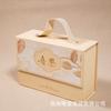 Sombra Llana Dorada Cuadrado Feliz Caja de Regalo China de Mano Regalo de Boda Caja de Regalo para Banquete de Bebé Caja Vacía para Dulces