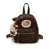 Mochila Linda de Dibujos Animados con Estampado de Leopardo para Mujer Modelo Nuevo 2026 Mochila Mini para Estudiantes para Ir a la Escuela Mochila Pequeña