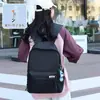 Mochila de Color Puro Tendencia Callejera Estilo Coreano Bolsa de Cosméticos de Viaje Portátil que Reduce la Carga Mochila de Ocio al Aire Libre Estilo Pareja
