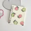 Cuaderno espiral de dibujos animados lindo, cuaderno de bolsillo estético de alta calidad, cuaderno pequeño A7 de tapa lateral, cuaderno creativo para mensajes y toma de notas para estudiantes