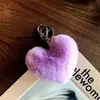 Llavero de Bola de Pelo Corazón de Durazno Relleno Adorno para Coche Estampado de Leopardo Corazón de Pareja Forma de Corazón Fabricante Venta al por Mayor