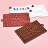 Pronta Entrega Atacado 26 Alfabeto Inglês Chocolate Bolo Cozido a Vapor Molde de Silicone DIY Molde de Bolo Cubo de Gelo Molde de Gelatina Sobremesa