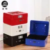 Caja de Hierro con Candado Portátil Pequeña Caja de Efectivo Caja de Almacenamiento de Escritorio Almacenamiento Seguro Sello Caja de Contraseñas para Cambiar Mini