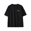 Roupas Masculinas Apo Camiseta de Manga Curta 100% Algodão Masculina Transfronteiriça Verão Alta Qualidade Respirável Tendência Marca Estampada Solta Gola Redonda Top