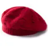 Boina Nueva 100% Cachemira Pura Suave Tejido Grueso Otoño/Invierno Cálida Anti-Frío Para Mujer Simple Versátil Gorro de Punto