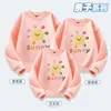 Roupas Combinando para Família de Três ou Quatro Pessoas, Uniformes para Atividade de Jardim de Infância, Moletons Tendência para Celebração Escolar e Evento Esportivo Outono/Inverno