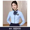 Roupas de Trabalho para Salão de Beleza de Primavera e Outono no Atacado, Camisas Brancas para Mulheres, Sem Ferro, Antirrugas, Camisas de Manga Longa Profissionais, Uniformes de Trabalho para Recepção de Hotel