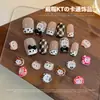 Accesorios de Arte para Uñas de Dibujos Animados con Sombreros, Lindas y Adorables Decoraciones 3D Populares de Lazo Estampado de Leopardo Gato para Uñas