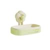 Jabonera con ventosa de color dopamina, jabonera con forma de flor, jabonera de baño sin perforaciones, jabonera extraíble, venta al por mayor
