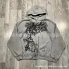Sudadera con cremallera y estampado de esqueleto, estilo vintage americano, suéter estampado, top nuevo de moda transfronterizo para hombre y mujer
