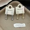 Pendientes de Aro Estilo Coreano con Colgante de Estrella de Cinco Puntas de Circonita, Dulces y Lindos, con un Diseño Único, Pendientes de Moda y Versátiles