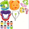 Conjunto de 16 peças molde de sanduíche de desenho animado molde de biscoito molde de corte de sanduíche de aço inoxidável urso gravação de pão