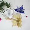 Flores Navideñas Artificiales de 26 cm Decoración de Boda Flores Artificiales Arreglo para Árbol de Navidad Guirnalda de Flores de Seda Navideñas Esquejes Flores Artificiales